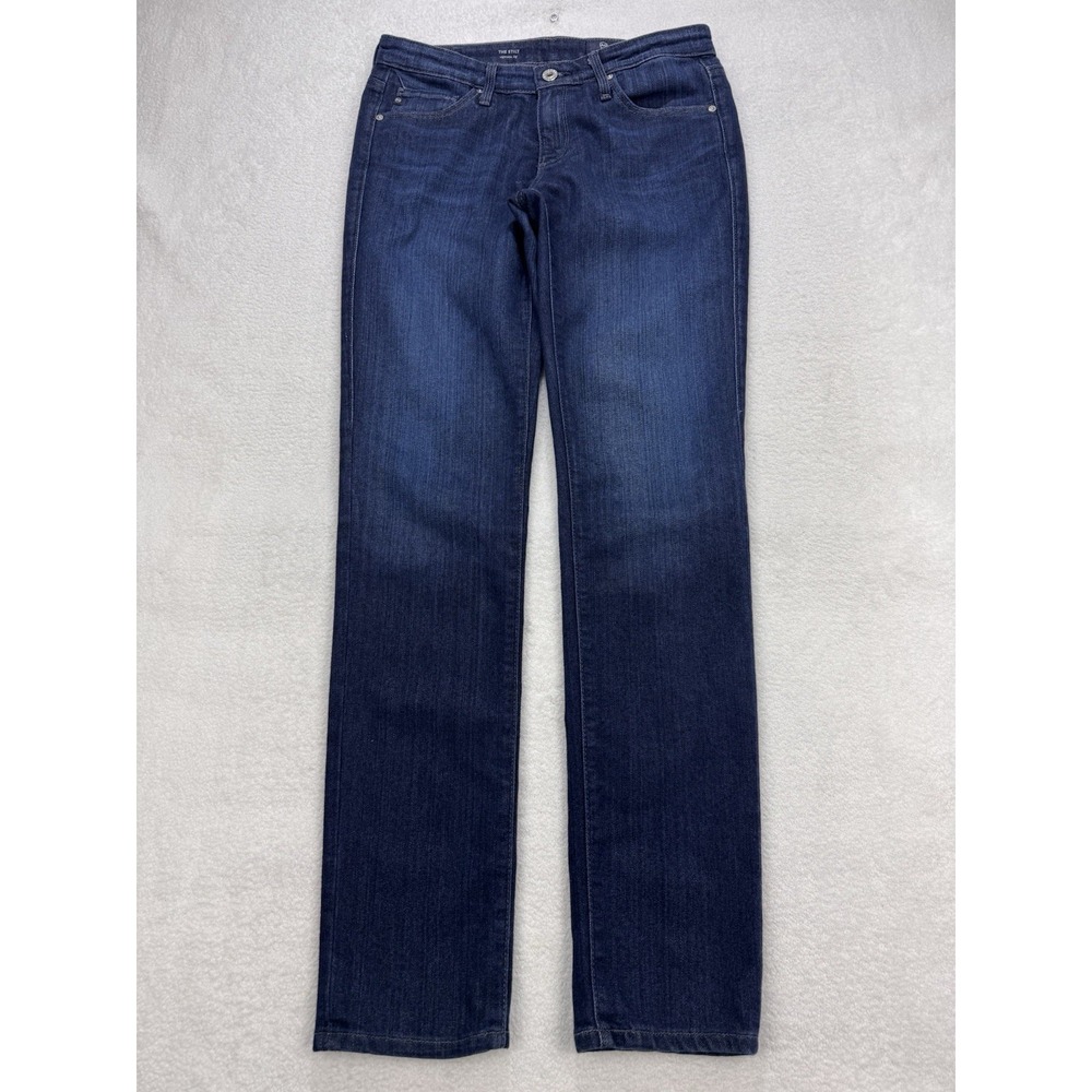 AG Stilt Jeans Women 27x30 Blue‎ Dark Cigarette Whisker Denim